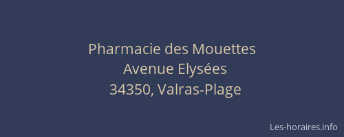 Pharmacie des Mouettes