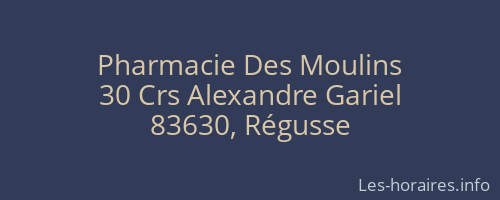 Pharmacie Des Moulins