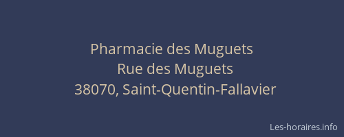 Pharmacie des Muguets