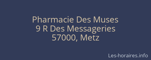 Pharmacie Des Muses