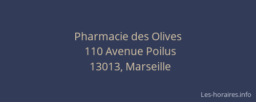 Pharmacie des Olives