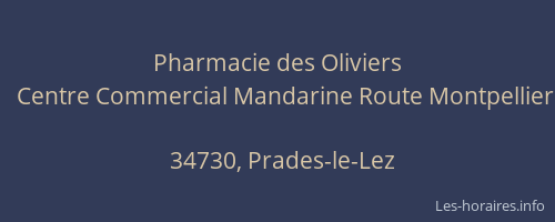 Pharmacie des Oliviers