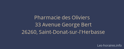 Pharmacie des Oliviers