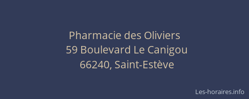 Pharmacie des Oliviers