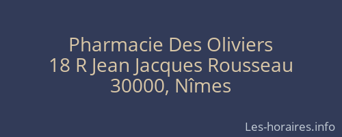 Pharmacie Des Oliviers
