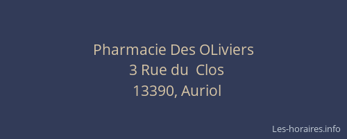 Pharmacie Des OLiviers