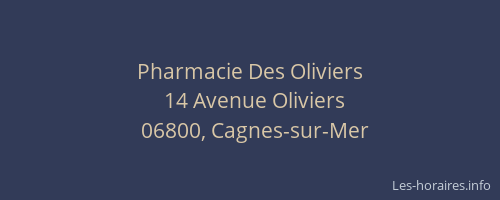 Pharmacie Des Oliviers