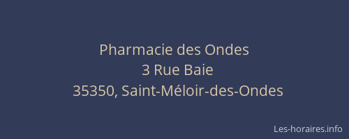 Pharmacie des Ondes