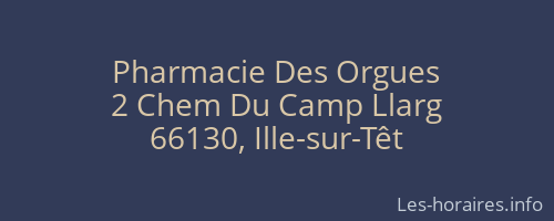 Pharmacie Des Orgues