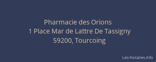 Pharmacie des Orions
