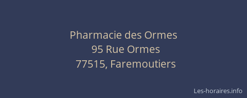 Pharmacie des Ormes