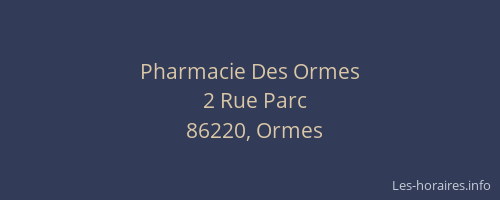 Pharmacie Des Ormes