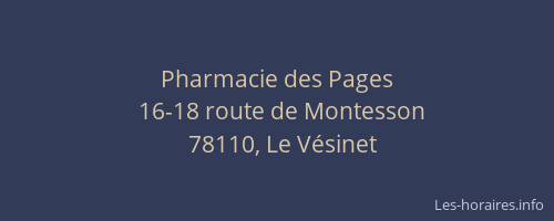 Pharmacie des Pages