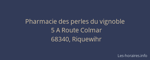 Pharmacie des perles du vignoble