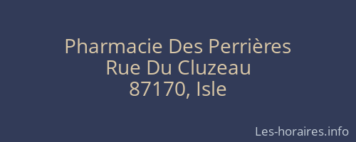 Pharmacie Des Perrières