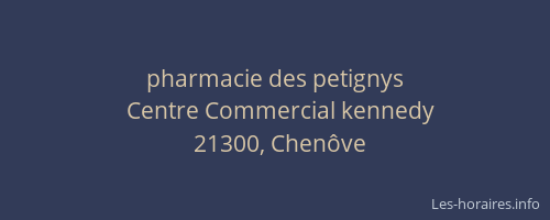 pharmacie des petignys