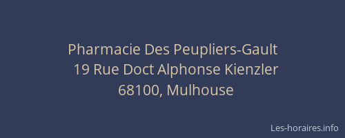Pharmacie Des Peupliers-Gault