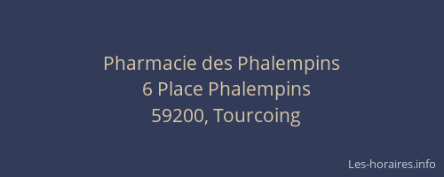 Pharmacie des Phalempins