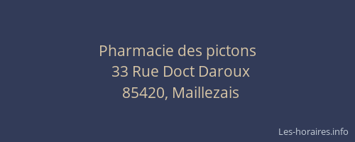 Pharmacie des pictons