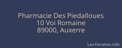 Pharmacie Des Piedalloues