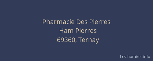 Pharmacie Des Pierres