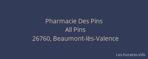 Pharmacie Des Pins