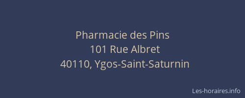 Pharmacie des Pins