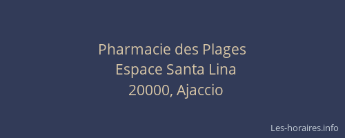 Pharmacie des Plages