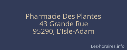 Pharmacie Des Plantes