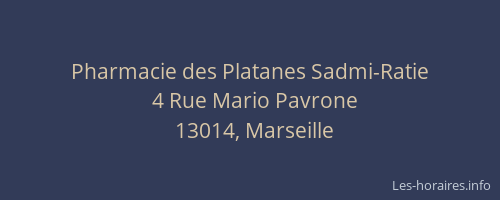 Pharmacie des Platanes Sadmi-Ratie