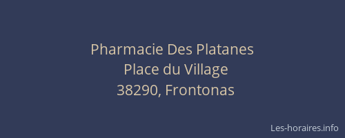 Pharmacie Des Platanes