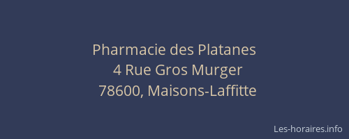 Pharmacie des Platanes