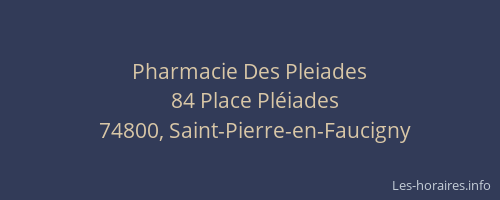 Pharmacie Des Pleiades