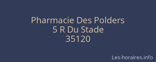 Pharmacie Des Polders