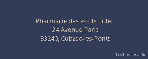 Pharmacie des Ponts Eiffel