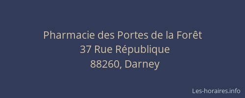 Pharmacie des Portes de la For&ecirc;t