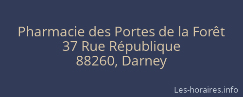Pharmacie des Portes de la Forêt