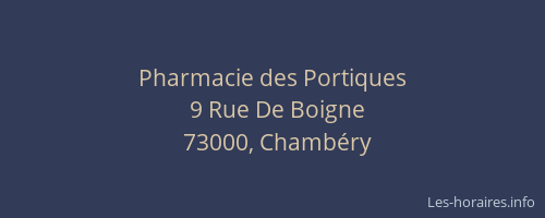 Pharmacie des Portiques