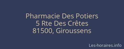 Pharmacie Des Potiers
