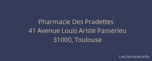 Pharmacie Des Pradettes