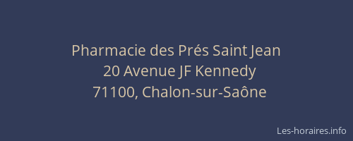 Pharmacie des Prés Saint Jean