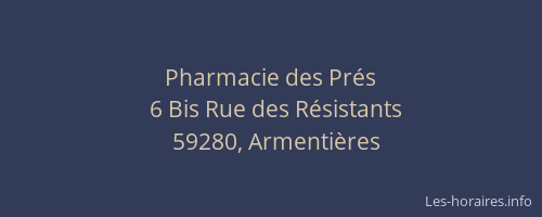 Pharmacie des Prés