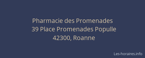 Pharmacie des Promenades