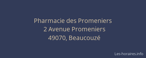 Pharmacie des Promeniers