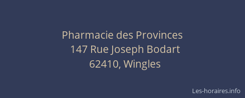 Pharmacie des Provinces