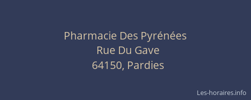 Pharmacie Des Pyrénées