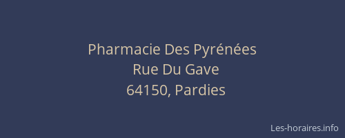 Pharmacie Des Pyr&eacute;n&eacute;es