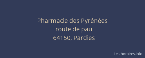 Pharmacie des Pyrénées