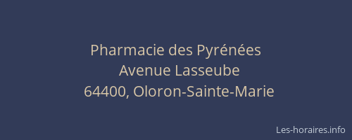 Pharmacie des Pyrénées