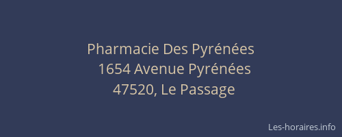 Pharmacie Des Pyr&eacute;n&eacute;es